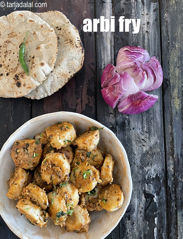 Step 38 – Serve <strong>masaledar arbi ki sabzi recipe | arbi fry | arbi masala ki sukhi sabji …