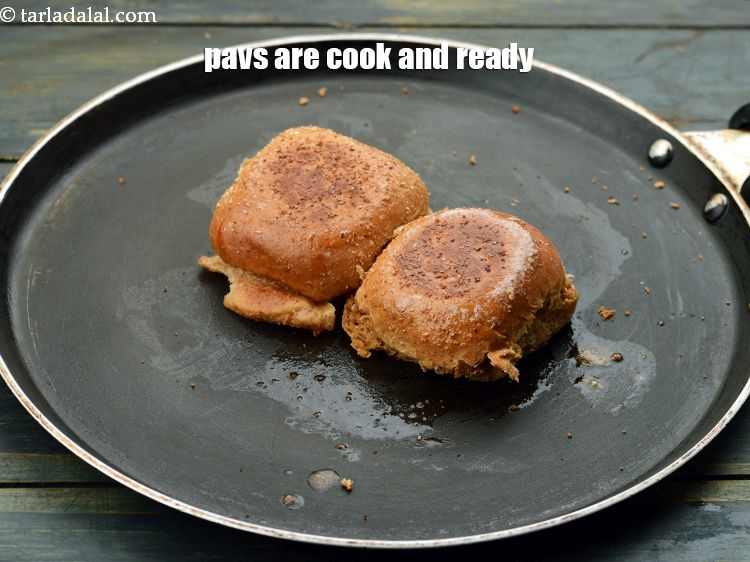 Step 32 – Repeat steps 1 to 4 to cook more pavs. Keep aside.