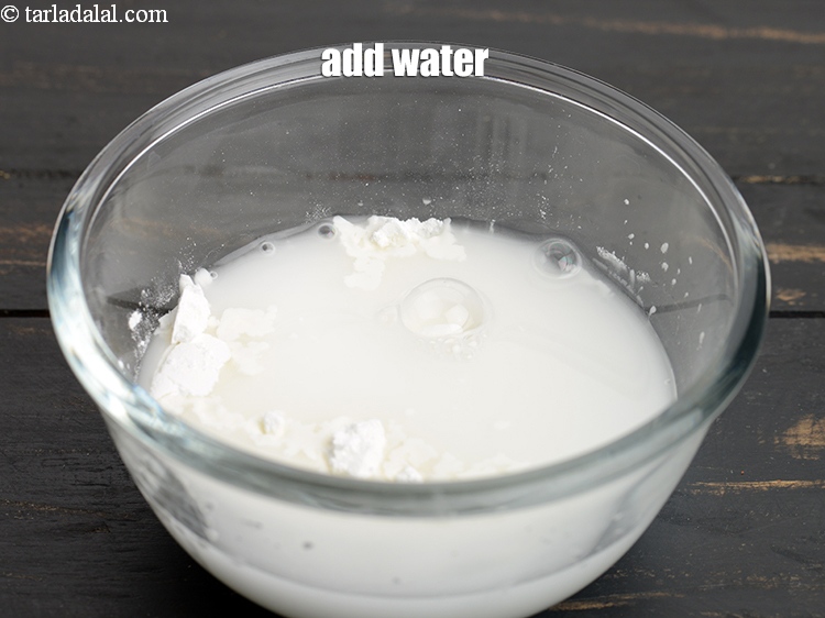 Step 29 – Add &frac14; cup water.