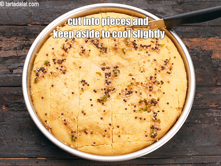 Step 27 – Cut into pieces and keep aside to cool slightly.