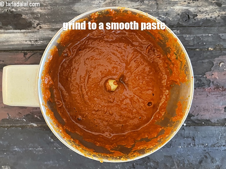 Step 27 – Grind to a smooth paste.