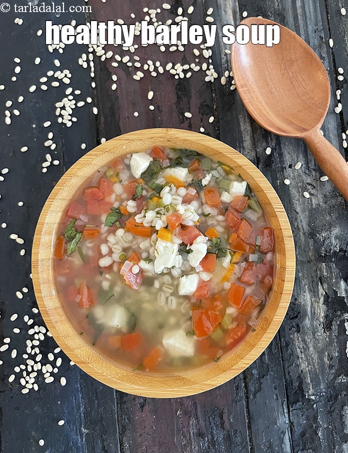 स्टेप 37 – <strong>जौ का सूप रेसिपी&nbsp;|&nbsp;भारतीय जौ का सूप&nbsp;|&nbsp;वजन घटाने के लिए …