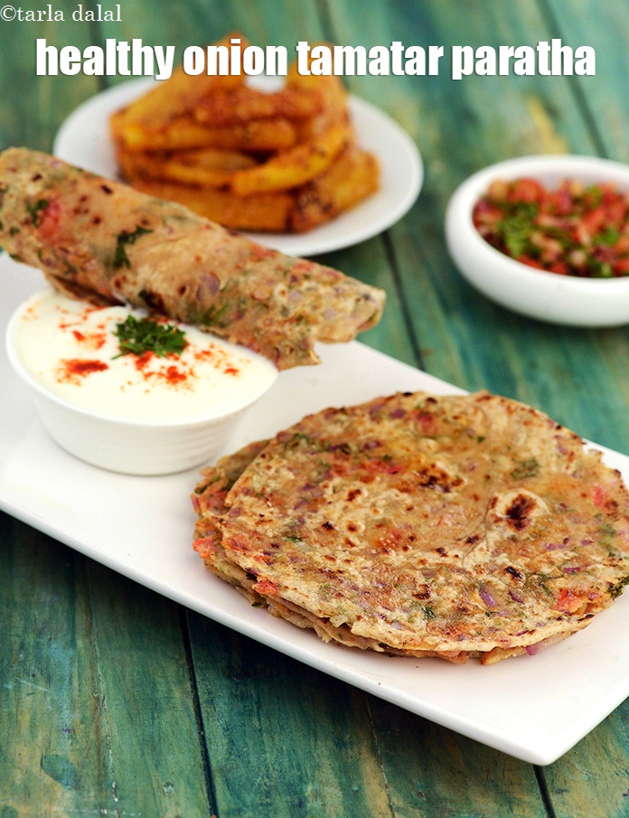 स्टेप 34 – <strong>टमाटर प्याज पराठा रेसिपी&nbsp;|&nbsp;स्वस्थ प्याज टमाटर पराठा&nbsp;|&nbsp;गेहूं के आटे के …