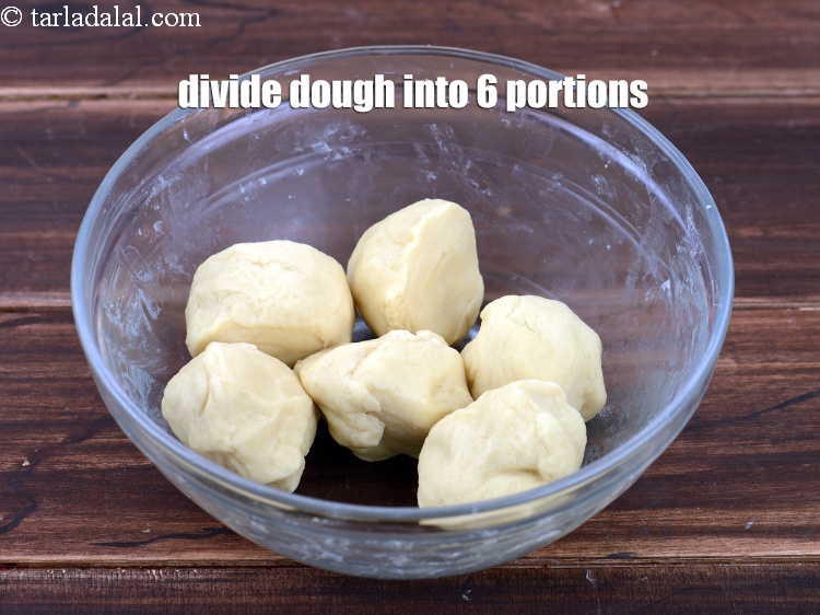 Step 29 – Divide the dough into 6 equal portions.