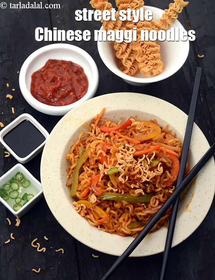 Step 27 – Serve&nbsp;<strong>Chinese Maggi recipe | street style Chinese Maggi noodles | Indian Schezwan Maggi noodles | …
