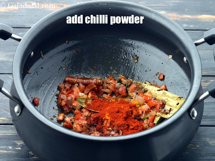 Step 28 – Add 1 tsp&nbsp;<a href="https://www.tarladalal.com/glossary-chilli-powder-red-chilli-powder-339i">chilli powder</a>.&nbsp;