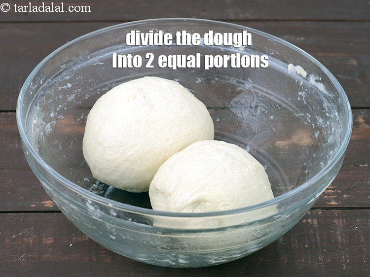 Step 27 – Divide the dough into 2 equal portions.