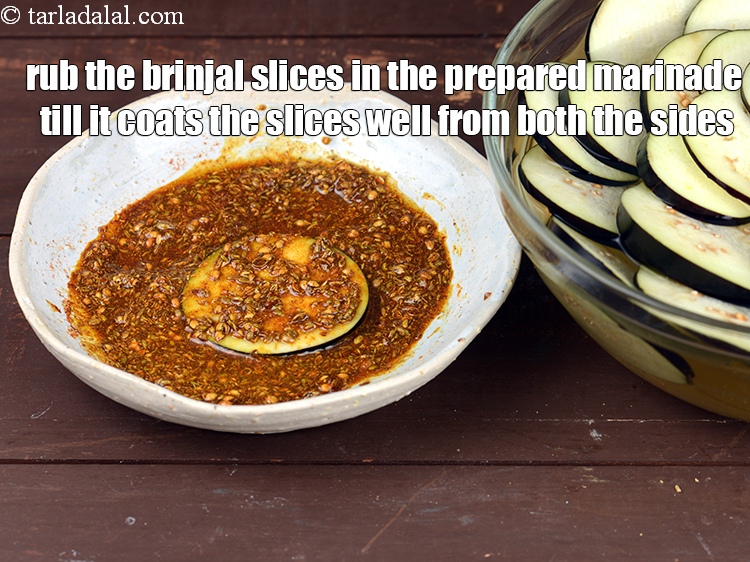 Step 28 – To make <strong>baingan pakoda recipe | Indian brinjal pakora | eggplant fritters | crispy batter …