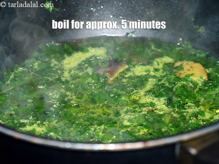 Step 25 – Mix well. Boil on a medium flame for approx. 5 minutes.