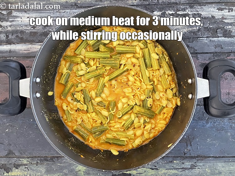 Step 32 – Cook on a medium flame for 3 minutes, while stirring occasionally.