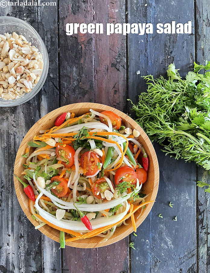 Step 41 – Serve <meta charset="UTF-8" /><strong>Thai green papaya salad | veg Som Tam | healthy green papaya …