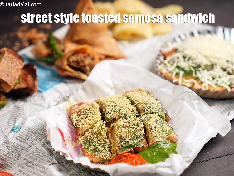 Step 30 – Serve the <strong>toasted samosa sandwich recipe | samosa sandwich | street style toasted samosa sandwich, …