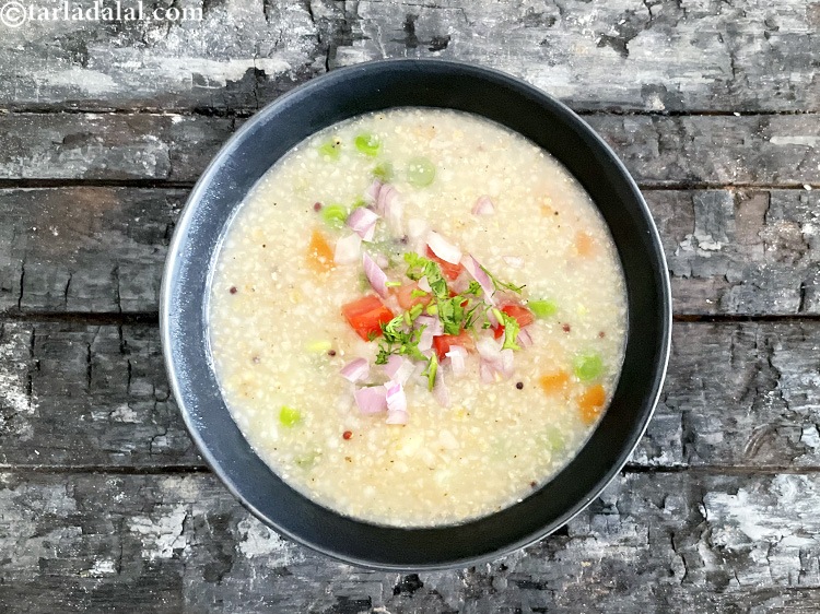 Step 37 – Top <strong>jowar vegetable porridge | healthy jowar upma for weight loss | sorghum porridge |&nbsp;</strong>with&nbsp;<meta …