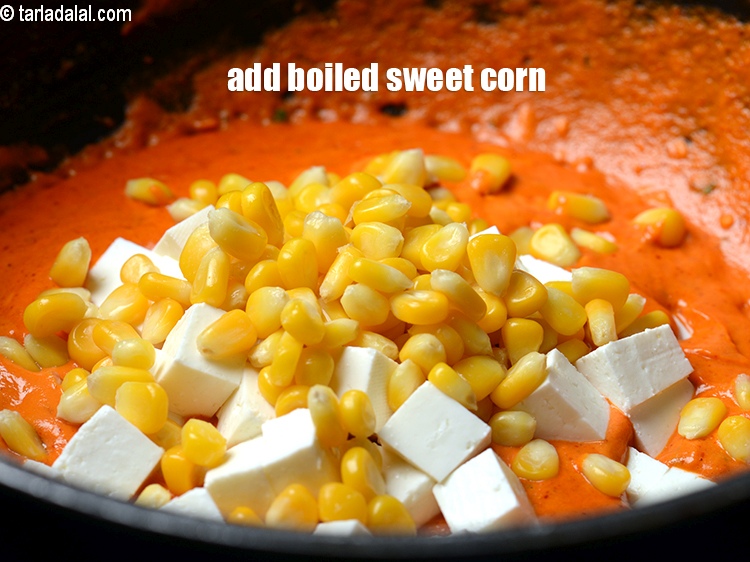 Step 29 – Add &frac12; cup boiled sweet corn.