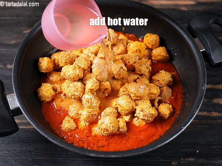 Step 28 – Add &frac12; cup of hot water.