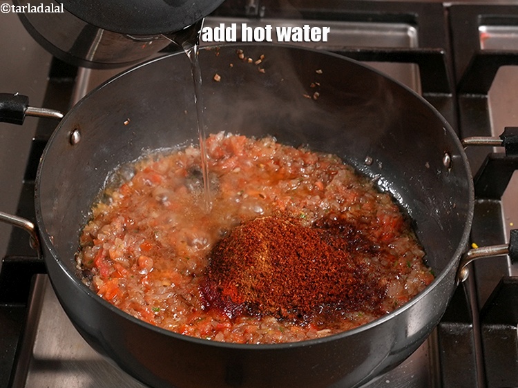 Step 28 – Add &frac12; cup hot water.&nbsp;