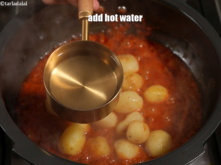 Step 28 – Add 1 cup hot water.
