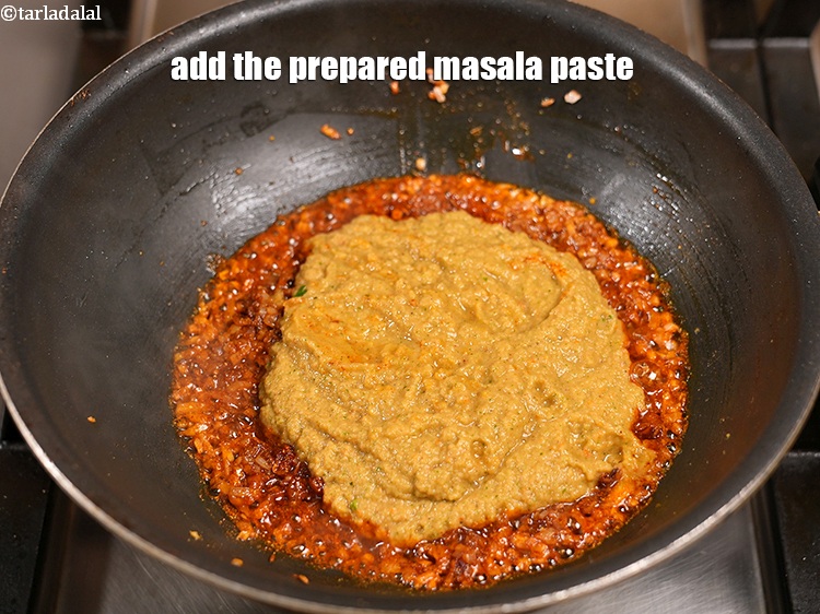 Step 28 – Add the prepared masala paste.