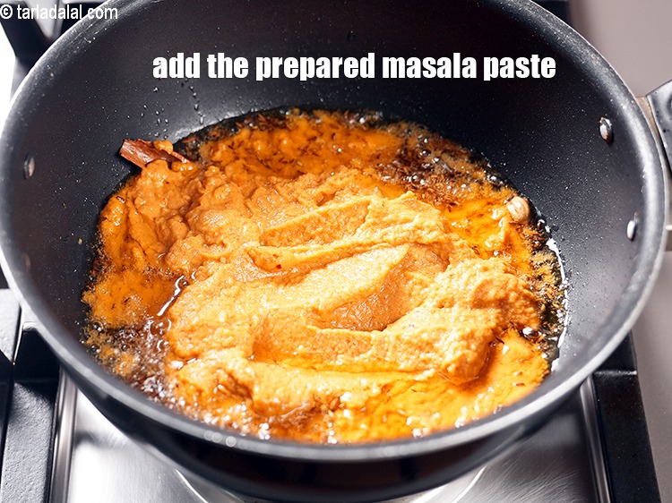 Step 35 – Add the prepared masala paste.