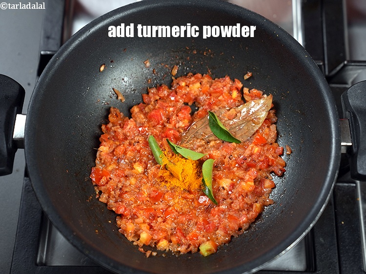 Step 28 – Add &frac14; tsp&nbsp;<a href="https://www.tarladalal.com/glossary-turmeric-powder-haldi-645i">turmeric powder (haldi)</a>.&nbsp;