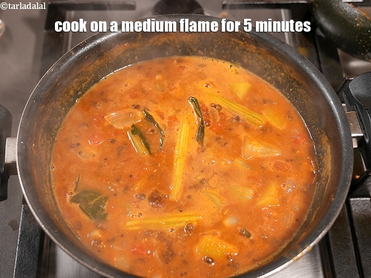 Step 28 – Cook on a medium flame for 5 minutes, while stirring occasionally.