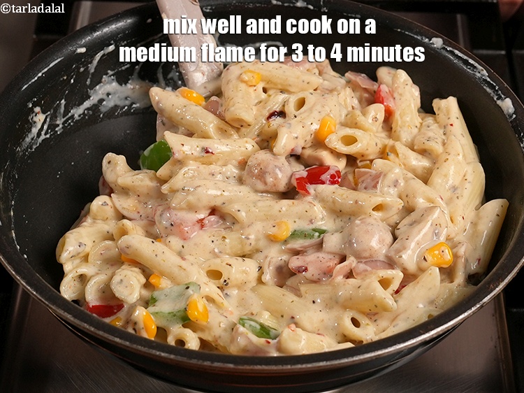 Step 28 – Mix well and cook on a medium flame for 3 to 4 minutes.