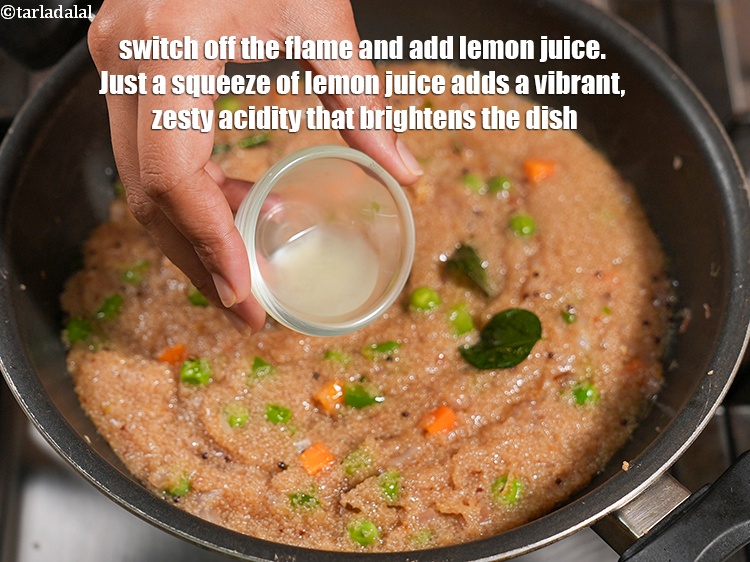 Step 37 – Switch off the flame and add lemon juice. Just a squeeze of lemon juice adds …