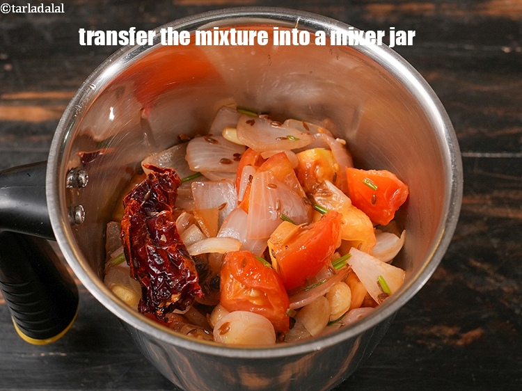 Step 28 – Transfer the mixture into a mixer jar.