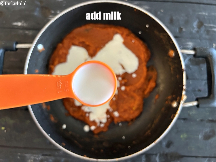 Step 41 – Add&nbsp;<meta charset="UTF-8" />4 tsp&nbsp;<a href="glossary-milk-doodh-full-cream-milk-514i">milk</a>.