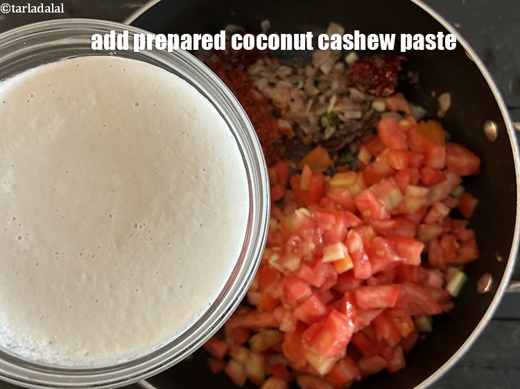 Step 28 – <p>Add prepared coconut-cashewnut paste.</p>
