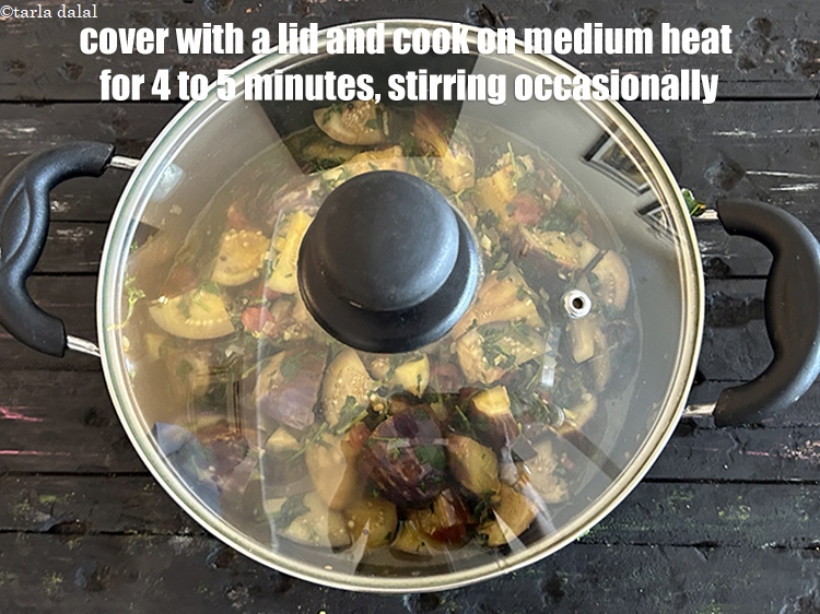 Step 29 – Cover with a lid and cook on a medium flame for 4 to 5 minutes, …