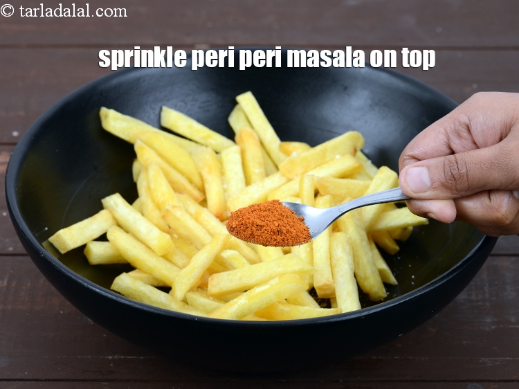 Step 30 – Sprinkle peri peri masala on top.