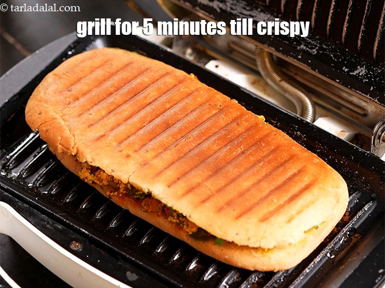 Step 32 – Grill in a greased pre-heated sandwich griller for 5 minutes till they turn crispy and …