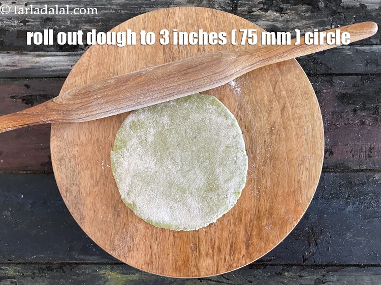 Step 30 – <meta charset="UTF-8" />Roll out one portion of the dough into a 75 mm. (3&quot;) diameter …