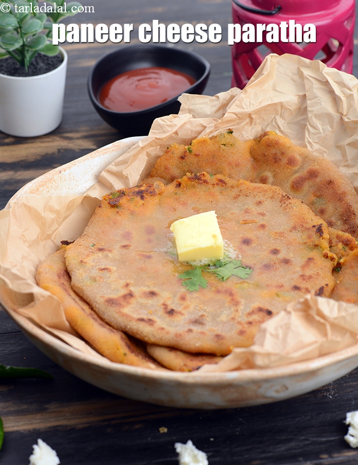 Step 29 – Serve <strong>cheese paneer paratha recipe | paneer cheese paratha | paneer cheese stuffed paratha |</strong> …