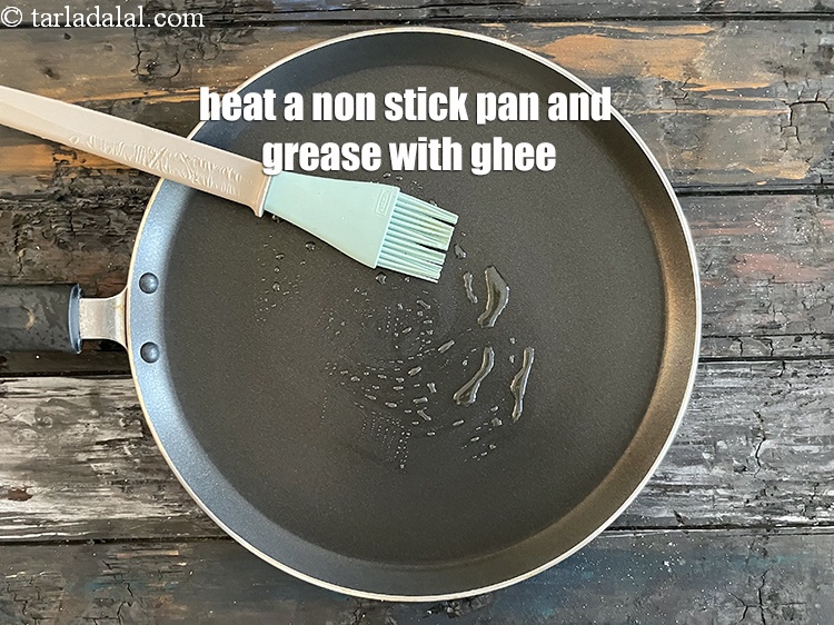 Step 28 – To make <strong>sweet potato puran poli recipe |&nbsp;shakarkand puranpoli |&nbsp;puran poli with sweet potato&nbsp;|&nbsp;</strong>heat a …