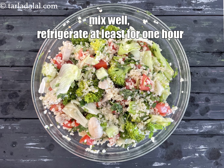 Step 29 – Mix well.&nbsp;Keep refrigerated for at least 1 hour.&nbsp;