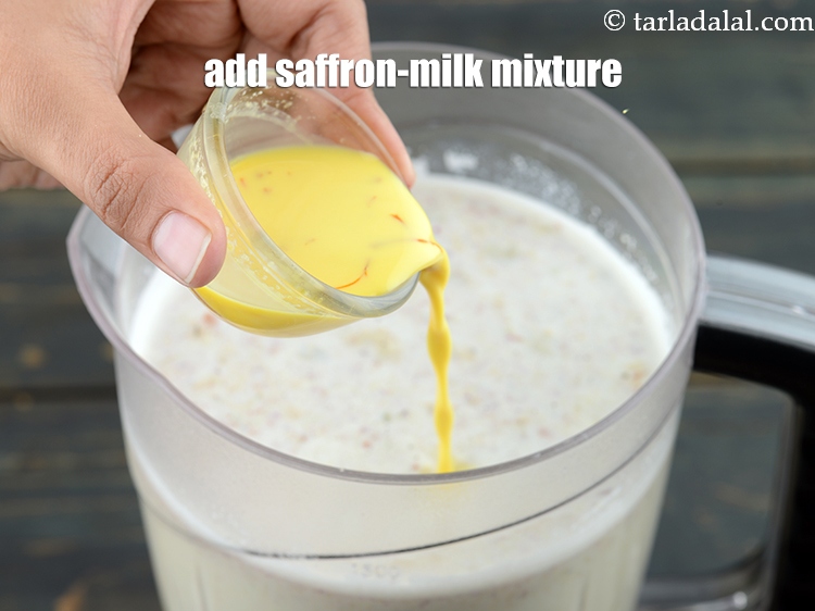 Step 28 – Add saffron-milk mixture.