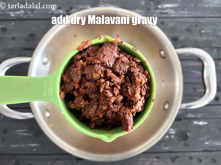 Step 28 – Add the prepared malvani gravy.&nbsp;