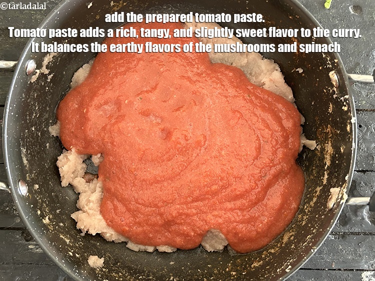 Step 40 – Add the prepared tomato paste.&nbsp;Tomato paste adds a rich, tangy, and slightly sweet flavor to …
