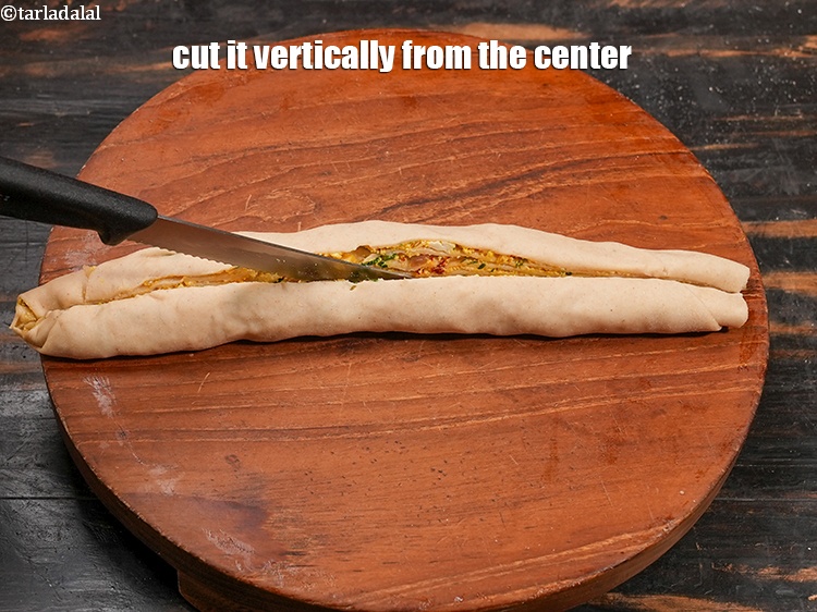 Step 29 – Cut it vertically from the center.