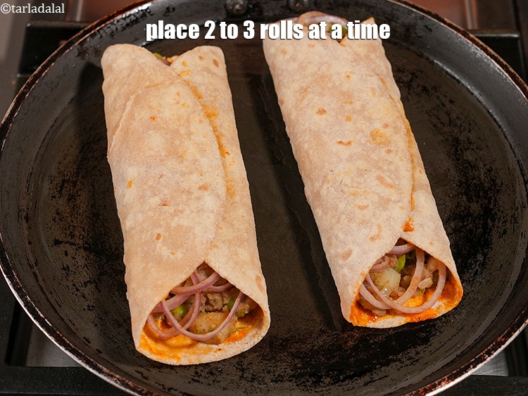 Step 31 – Place 2 to 3 rolls at a time.