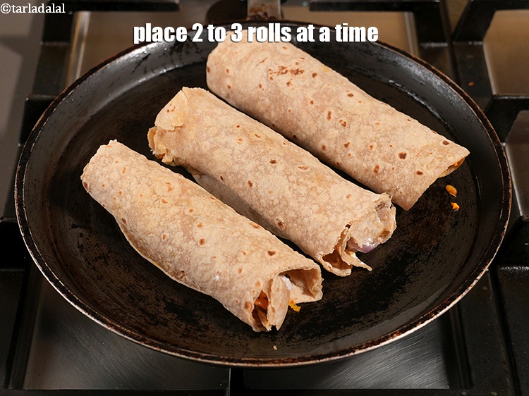 Step 36 – Place 2 to 3 rolls at a time.