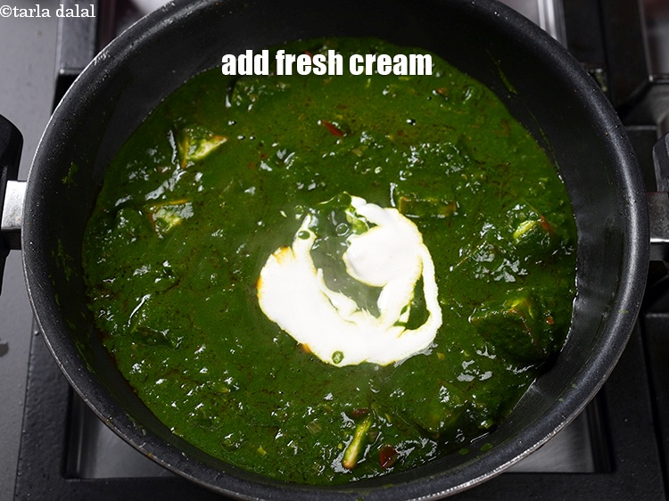 Step 33 – Add 1 tbsp fresh cream.