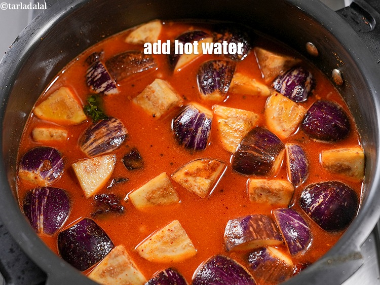 Step 29 – Add 2&frac14; cups of hot water.