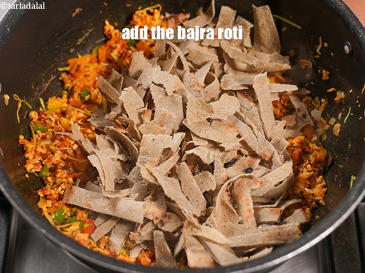 Step 29 – Add the bajra roti.