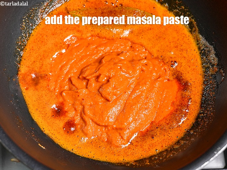 Step 29 – Add the prepared masala paste.