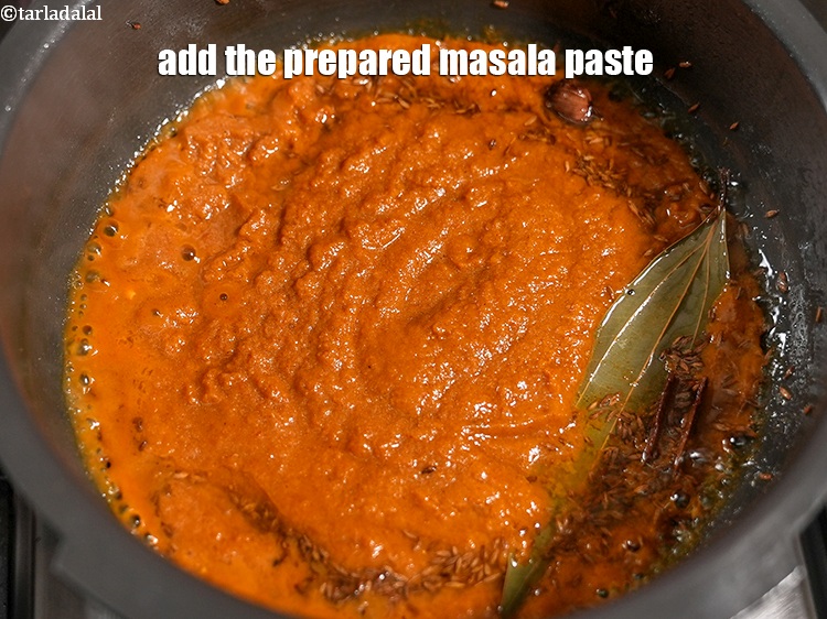 Step 29 – Add the prepared masala paste.