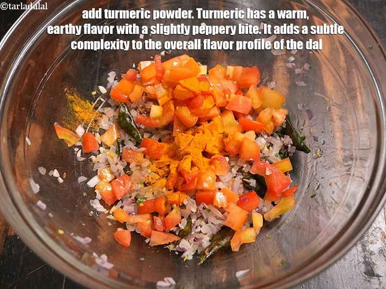 Step 29 – Add &frac14; tsp <a href="https://www.tarladalal.com/glossary-turmeric-powder-haldi-645i">turmeric powder (haldi)</a>. Turmeric has a warm, earthy flavor with a …