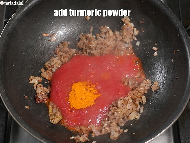 Step 30 – Add &frac14; tsp&nbsp;<a href="https://www.tarladalal.com/glossary-turmeric-powder-haldi-645i">turmeric powder (haldi)</a>.&nbsp;
